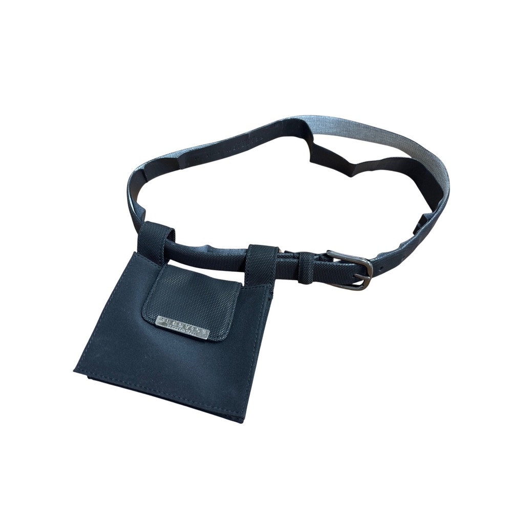 Kenneth Cole Reaction Black Pouch Belt Womens Medium Utilitarian Techwear R4914P